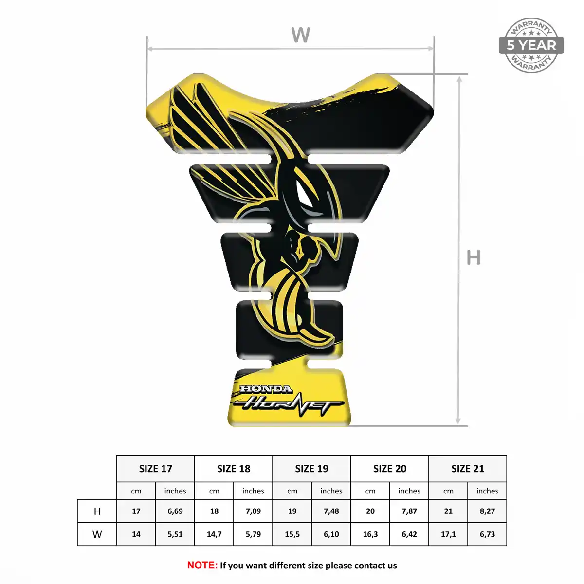 Honda Tank Sticker Elite Finish