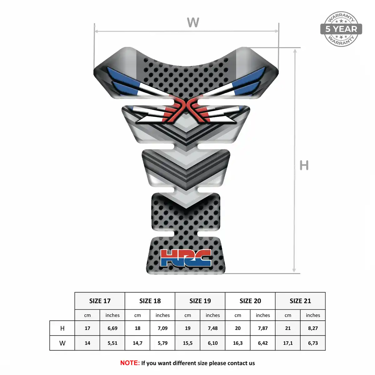 Honda Tank Sticker Prime Quality