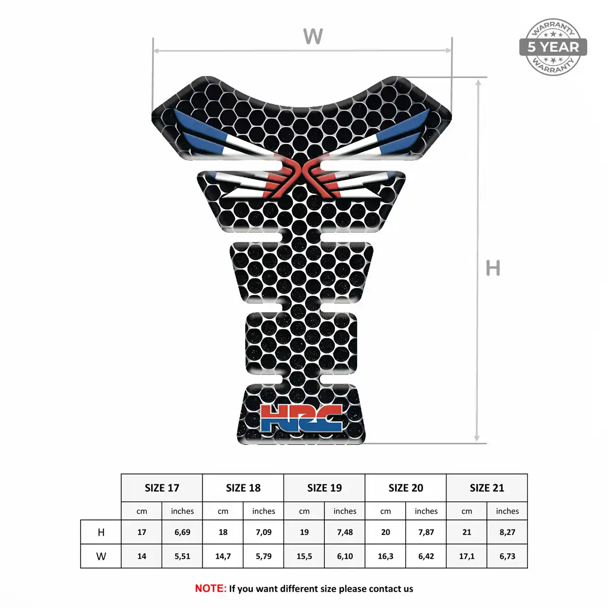 Honda Tank Sticker Refined Design