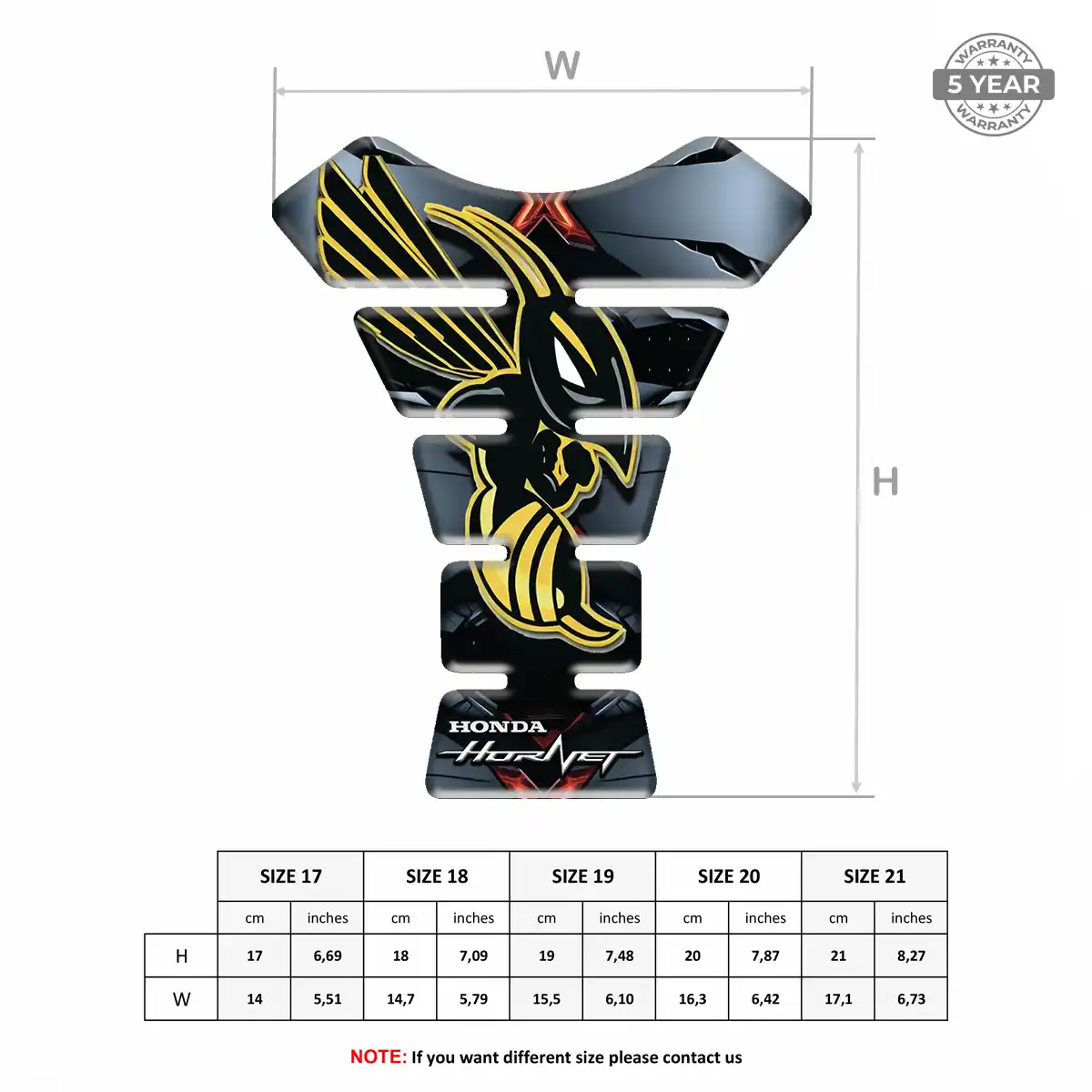 Honda Tank Sticker Resin Elite