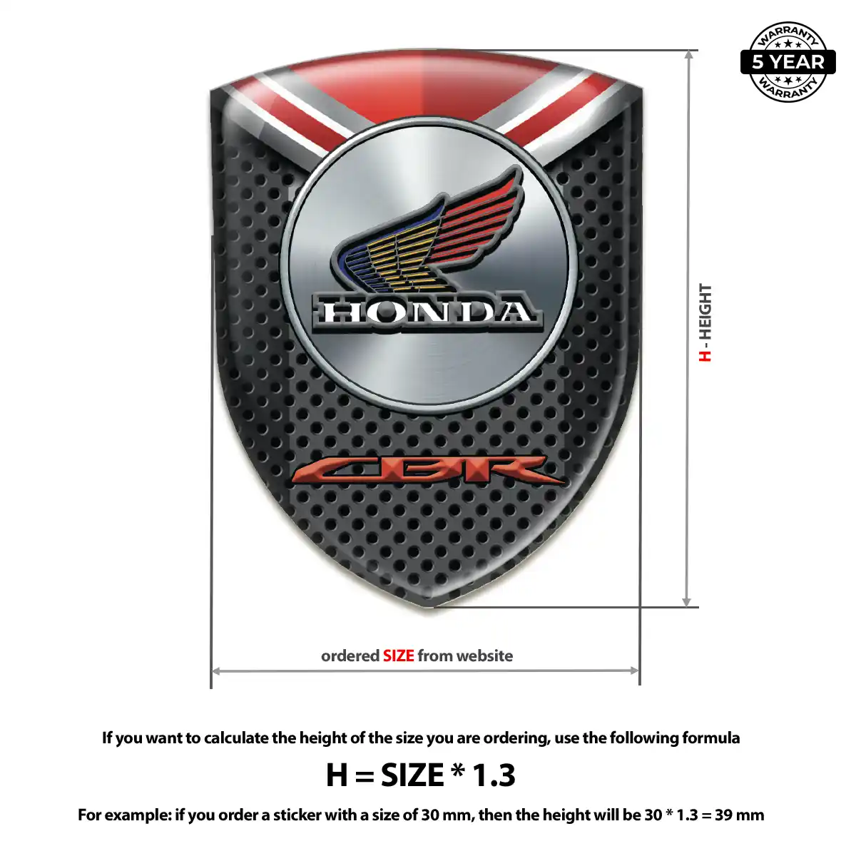 Honda Vehicle Logo Sticker Cabin Style