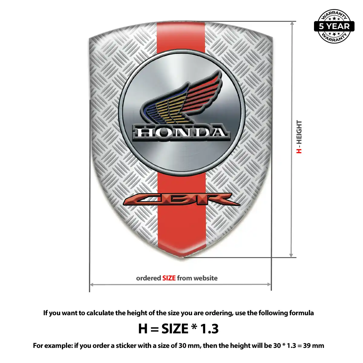 Honda Vehicle Logo Sticker Deluxe Edition