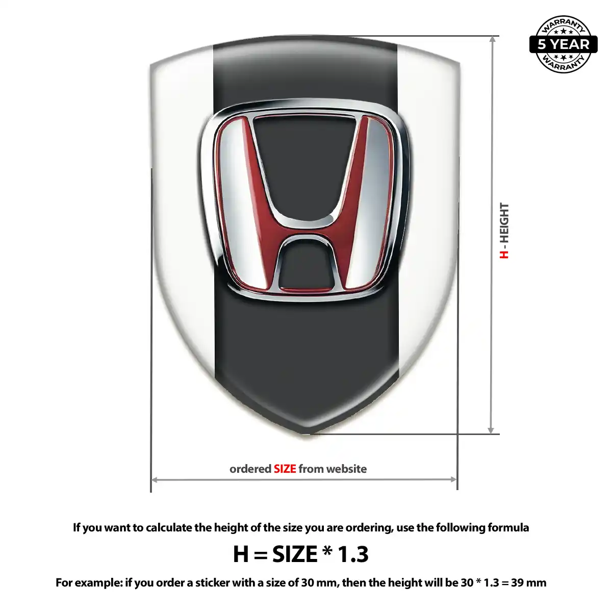 Honda Vehicle Logo Sticker Exclusive Series