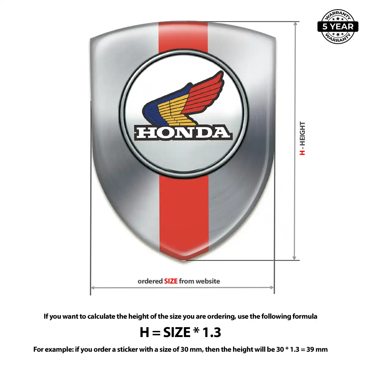 Honda Vehicle Logo Sticker Interior Luxe