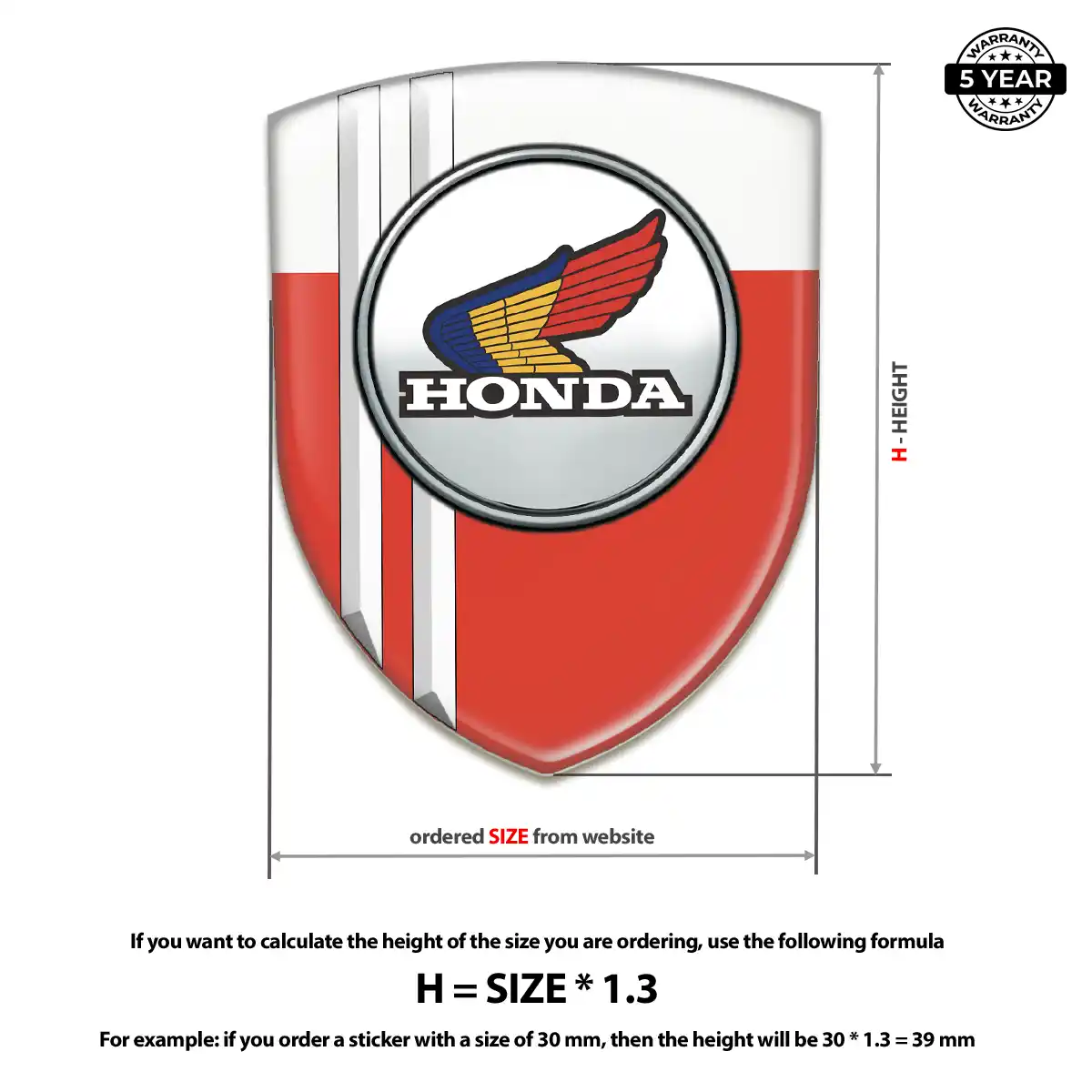 Honda Vehicle Logo Sticker Noble Edition