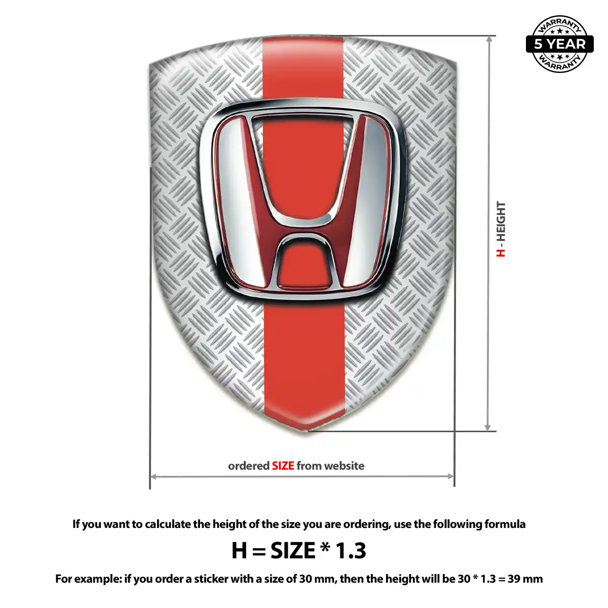 Honda Vehicle Logo Sticker Opulent Line