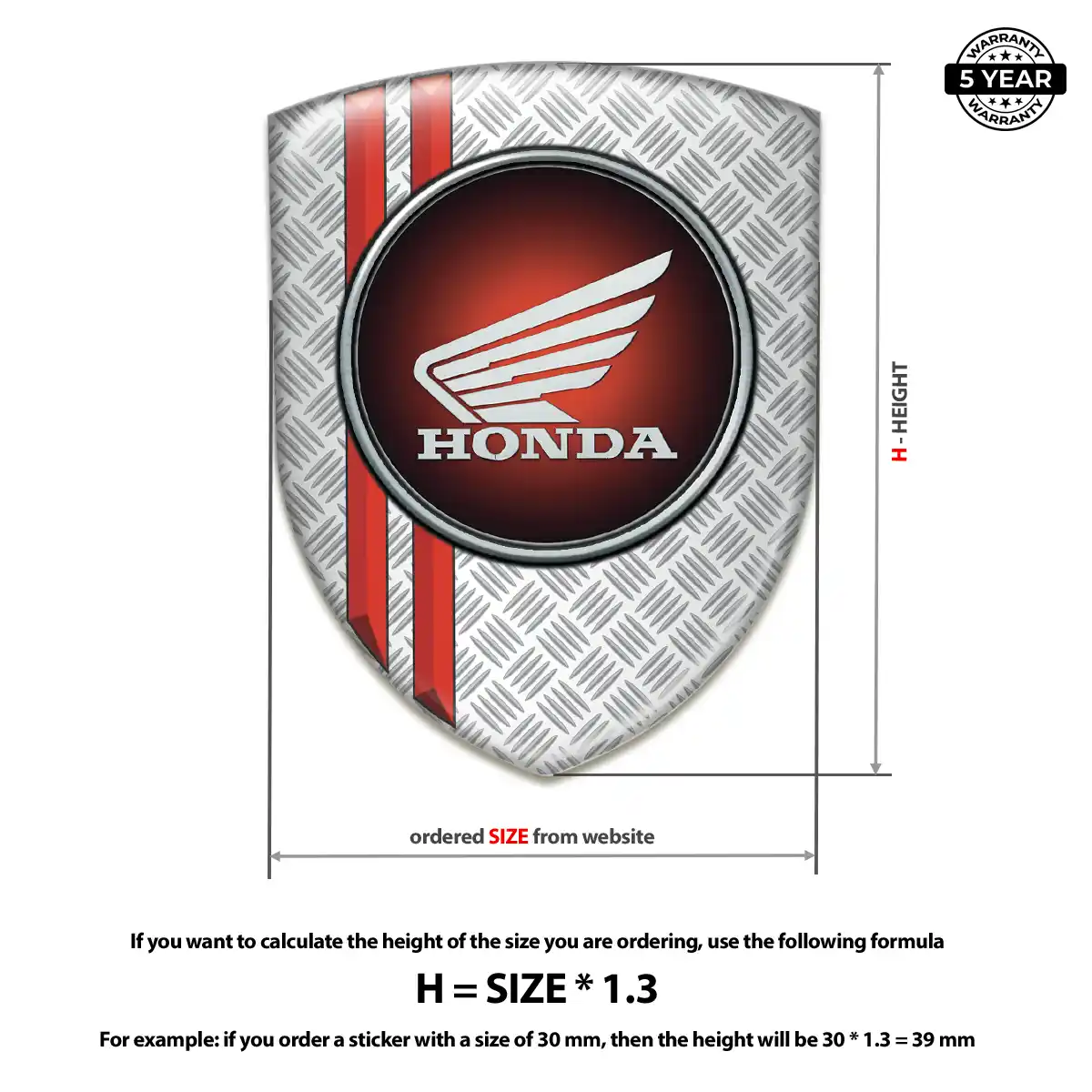 Honda Vehicle Logo Sticker Prime Quality