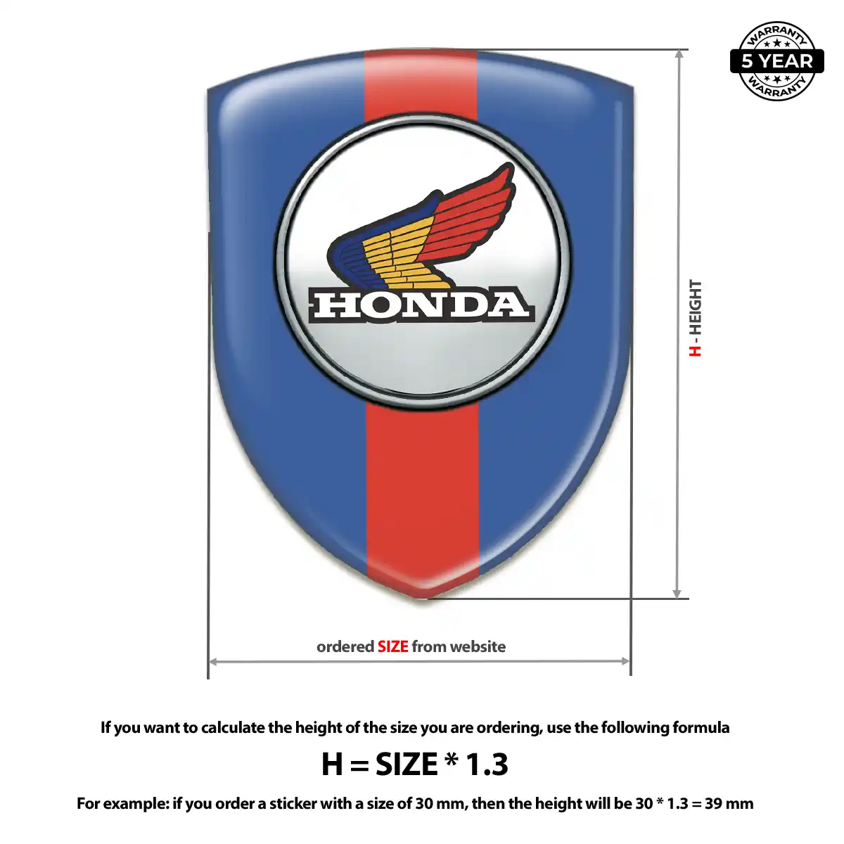 Honda Vehicle Logo Sticker Refined Design