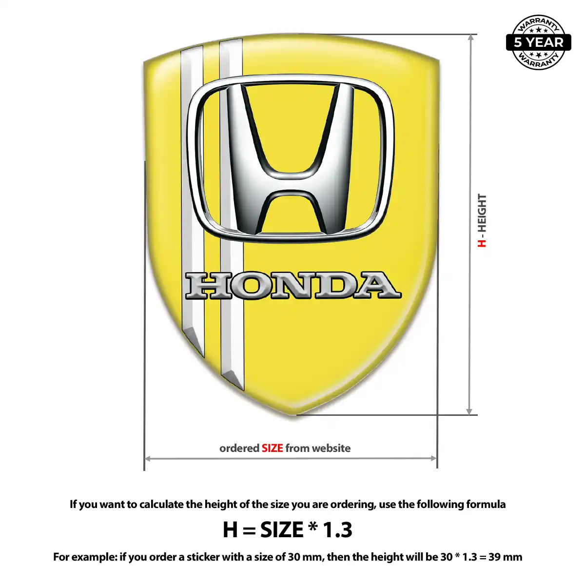 Honda Vehicle Logo Sticker Sleek Style