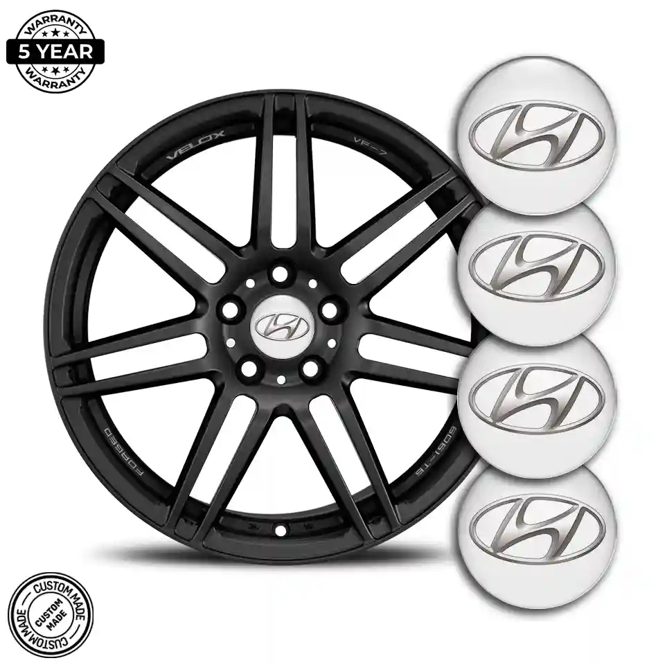 Hyundai Domed Emblem Self-Adhesive Sleek Style