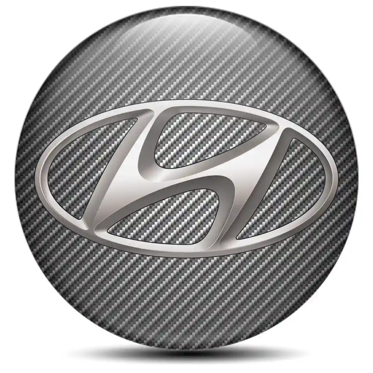 Hyundai Domed Sticker Self-Adhesive Sleek Style