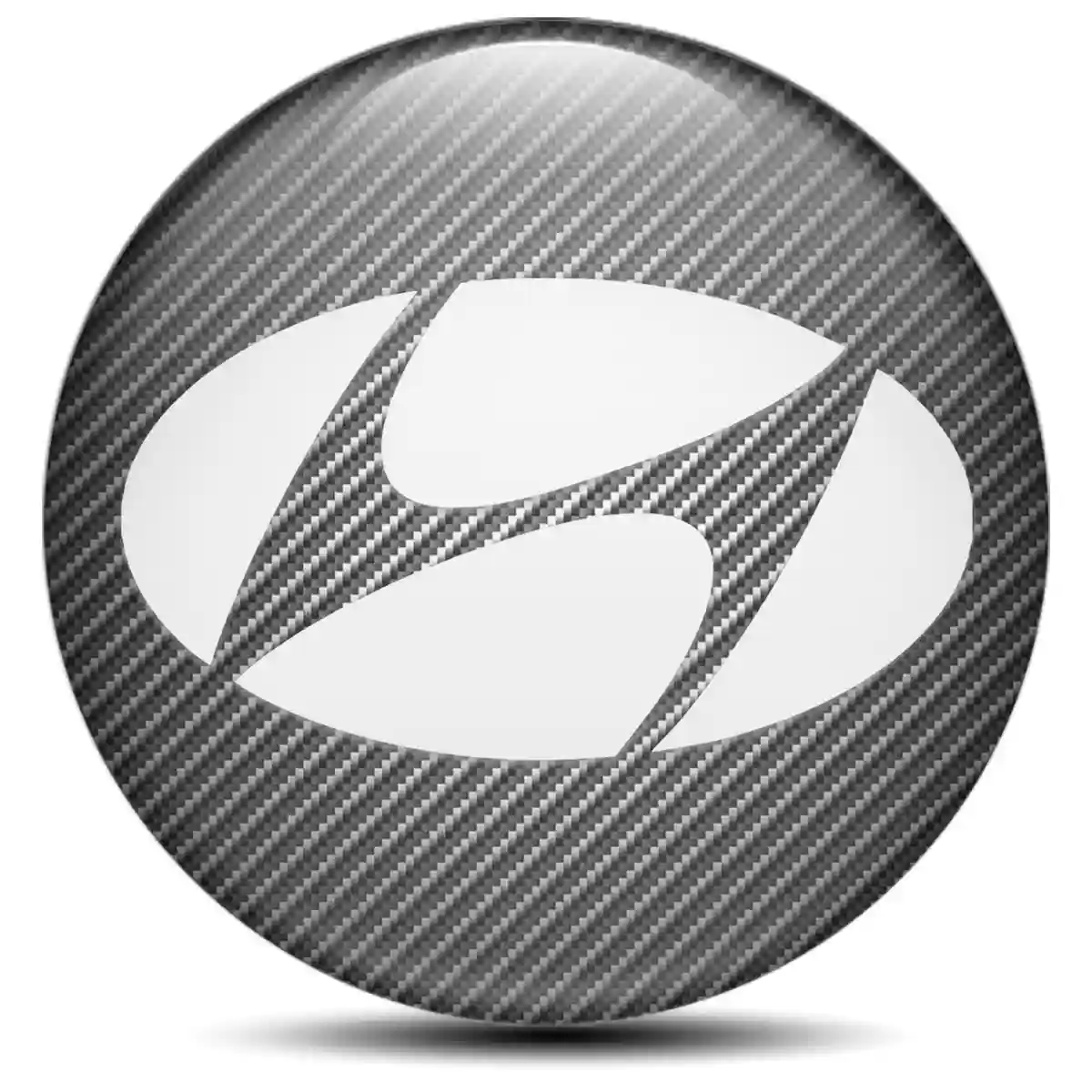 Hyundai Domed Sticker Sleek Style