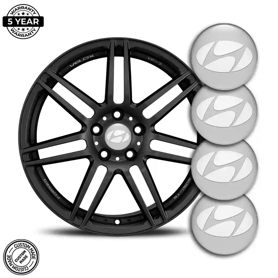 Hyundai Logo Silicone Sticker Sleek Style