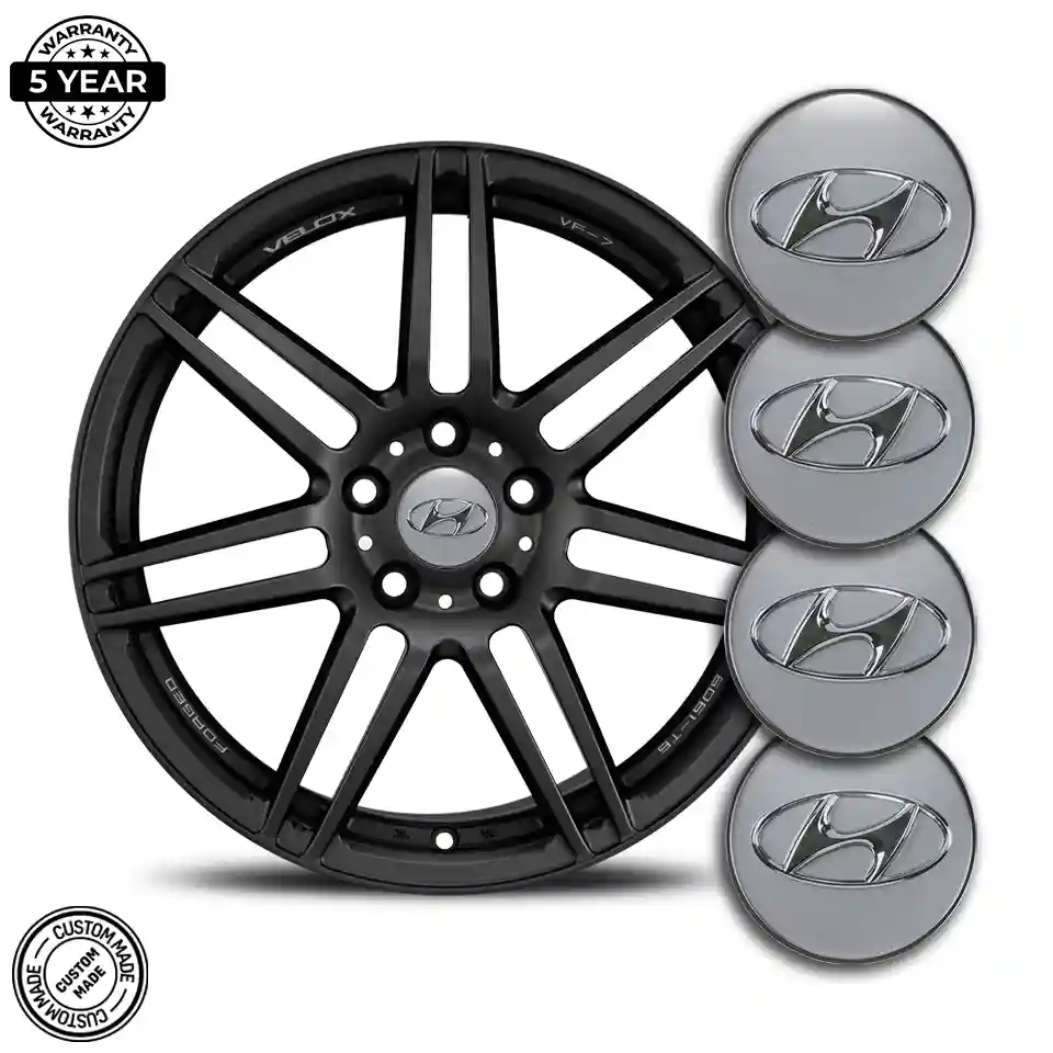 Hyundai Wheel Emblem Self-Adhesive Sleek Style