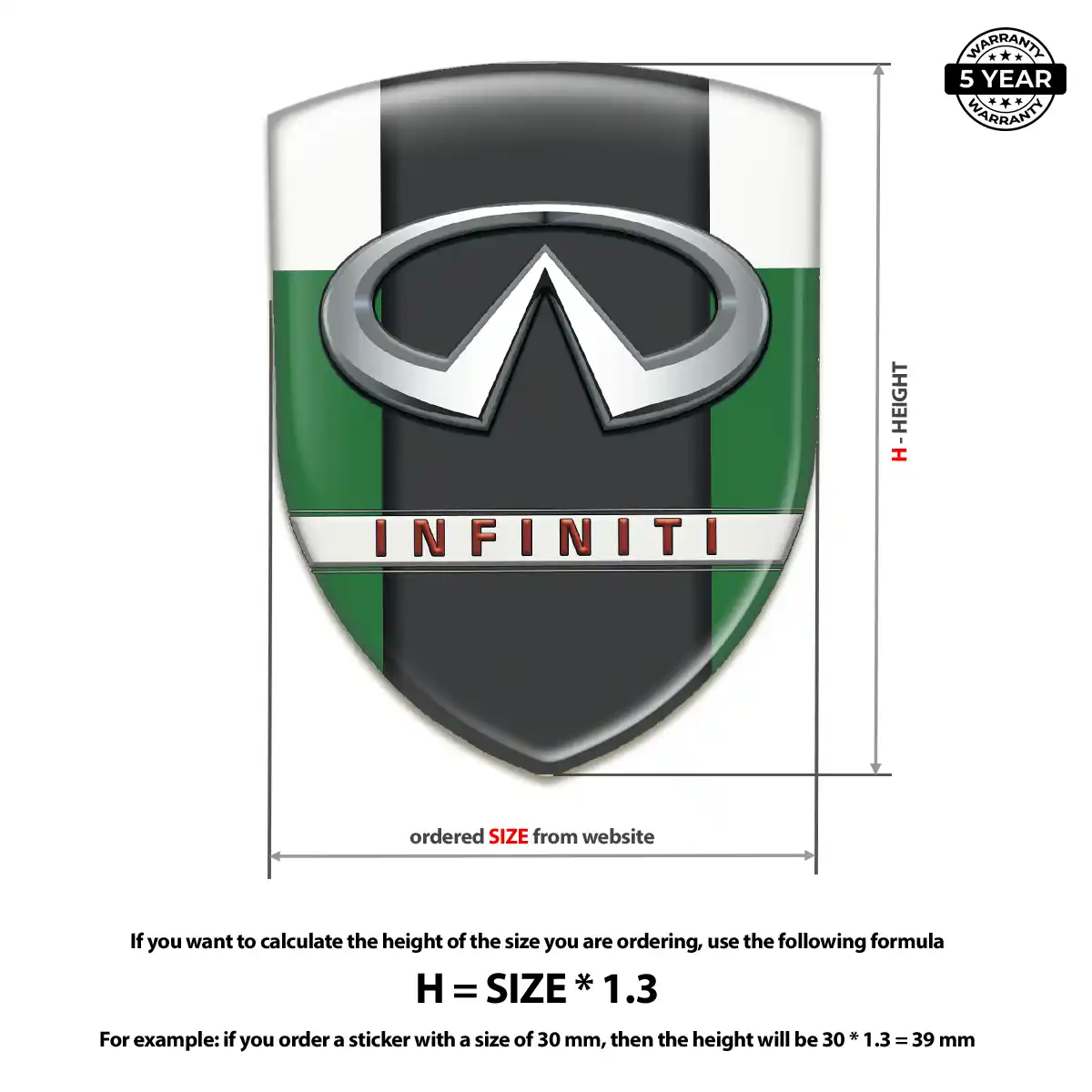Infiniti 3D Badge Sticker Auto Tuning