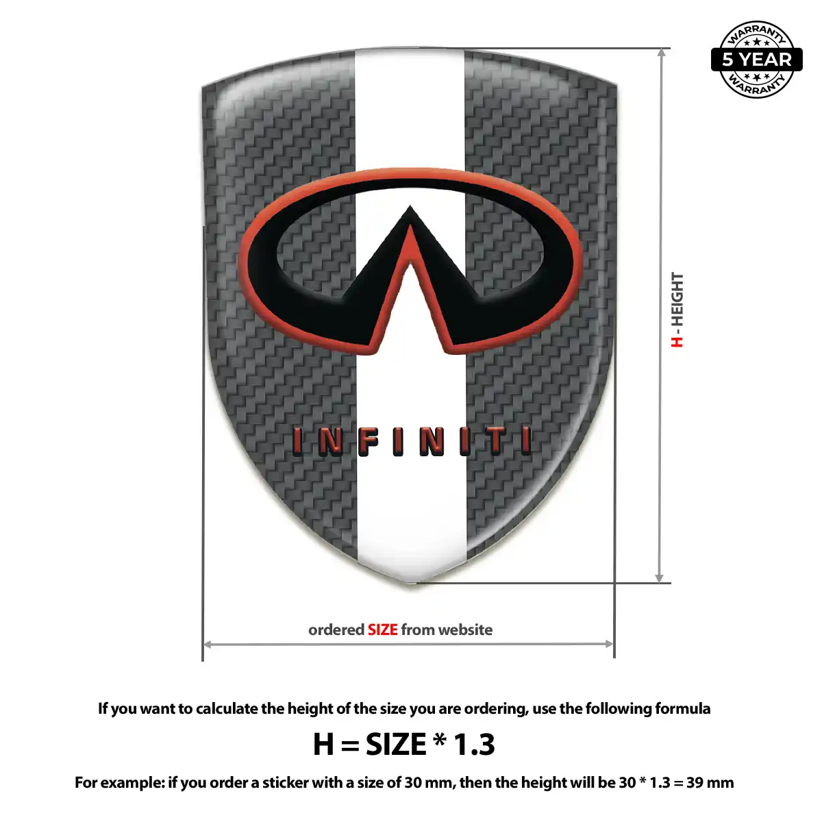 Infiniti 3D Badge Sticker Elite Edition
