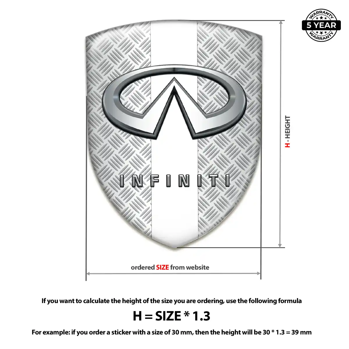 Infiniti 3D Badge Sticker Outer Style