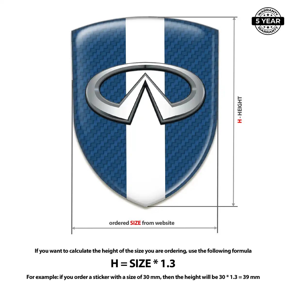 Infiniti 3D Badge Sticker Prime Quality