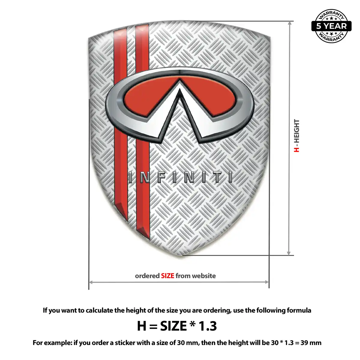 Infiniti 3D Badge Sticker Sleek Style