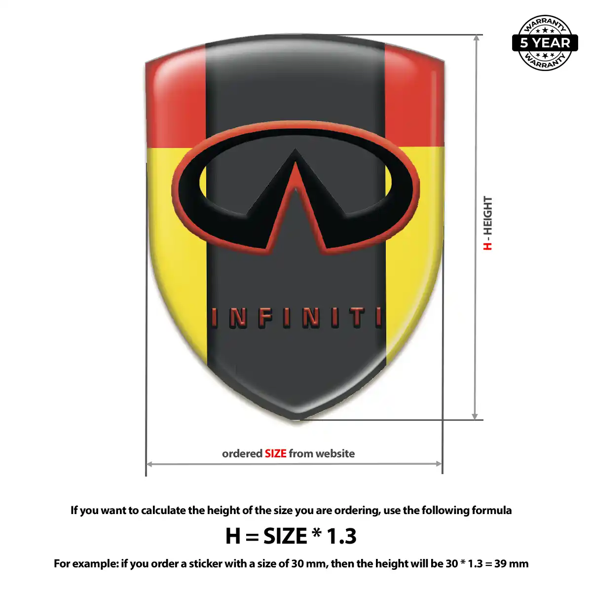 Infiniti 3D Badge Sticker Street Tuning