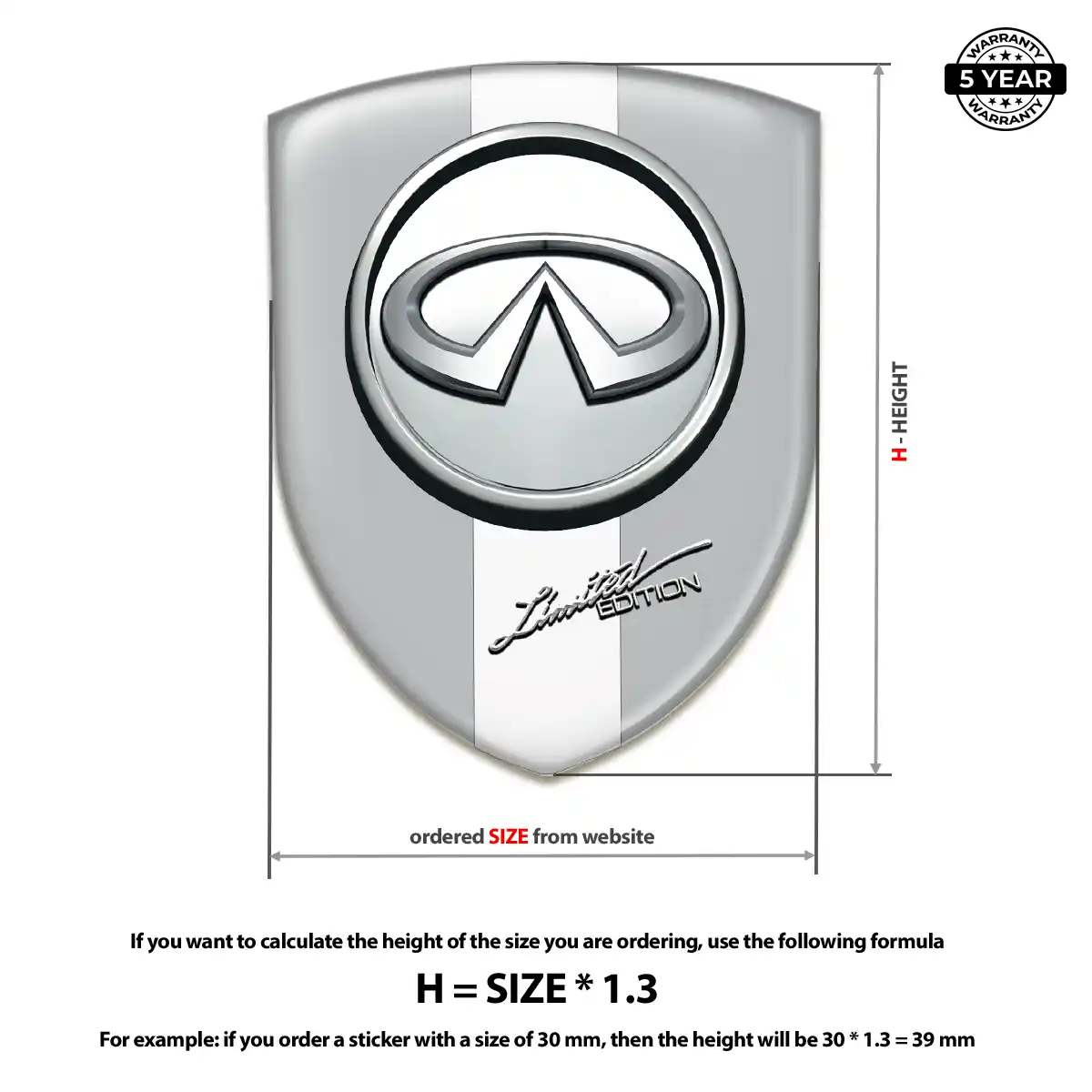 Infiniti 3D Domed Sticker Elite Edition