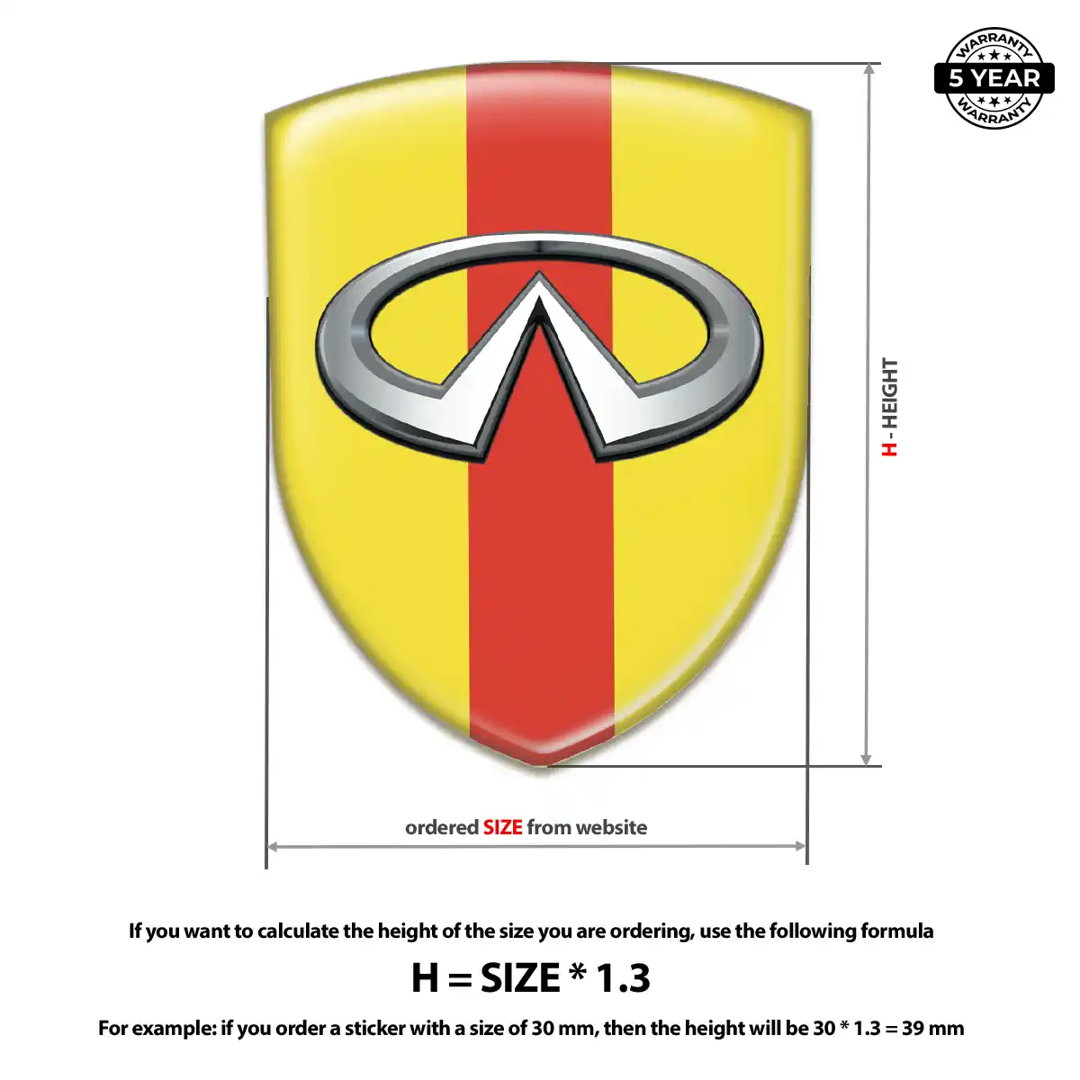 Infiniti 3D Domed Sticker Opulent Line
