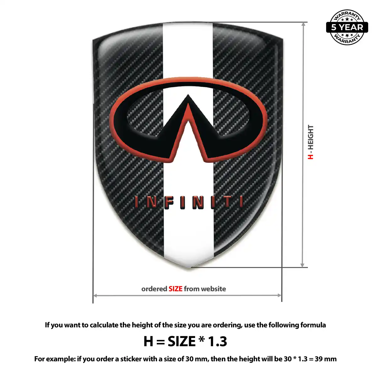 Infiniti 3D Emblem Sticker Auto Tuning