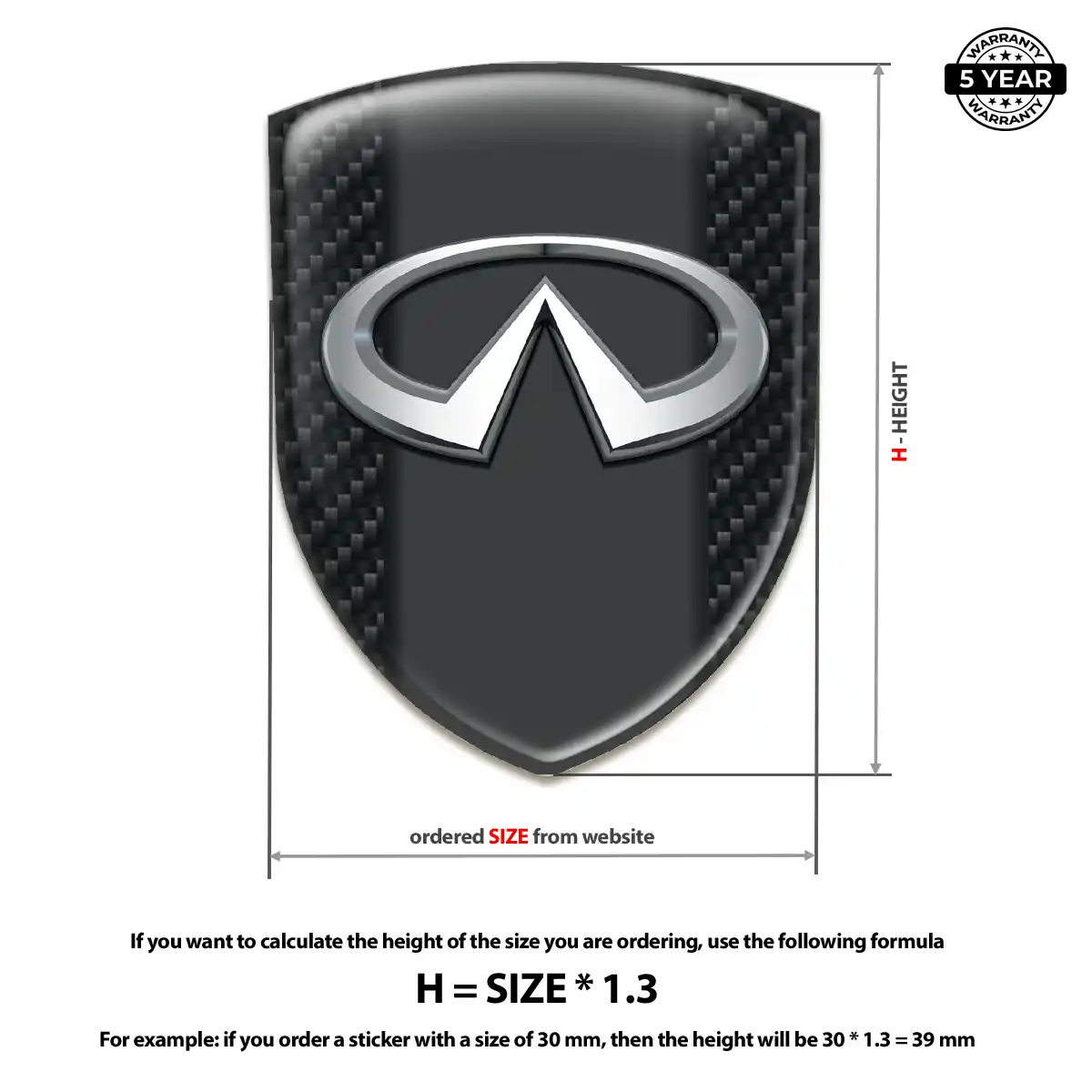 Infiniti 3D Emblem Sticker Deluxe Edition
