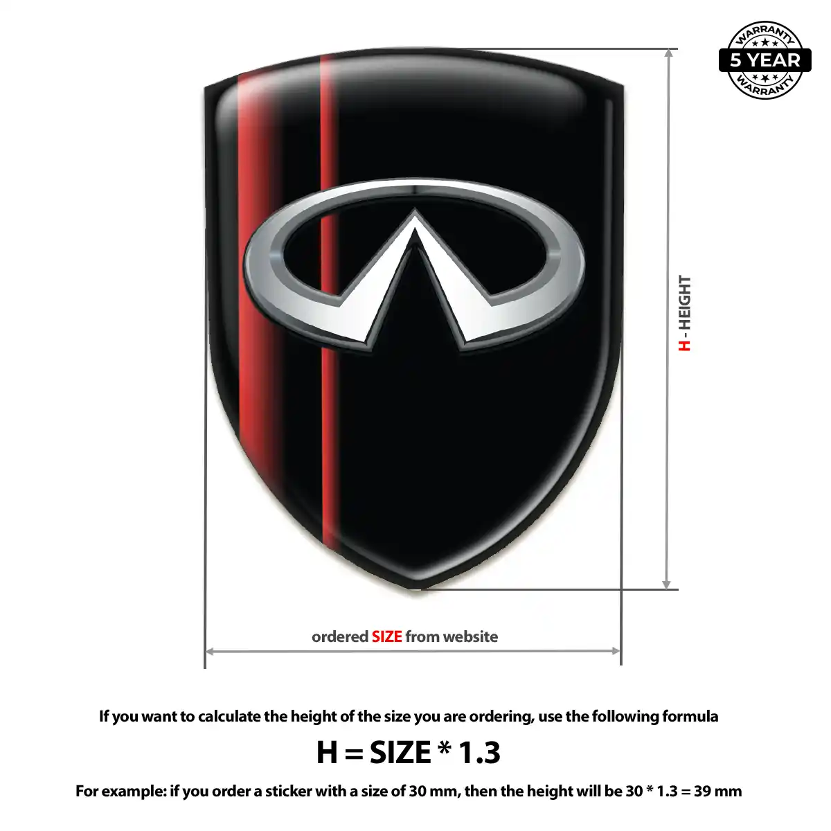 Infiniti 3D Emblem Sticker Elite Edition