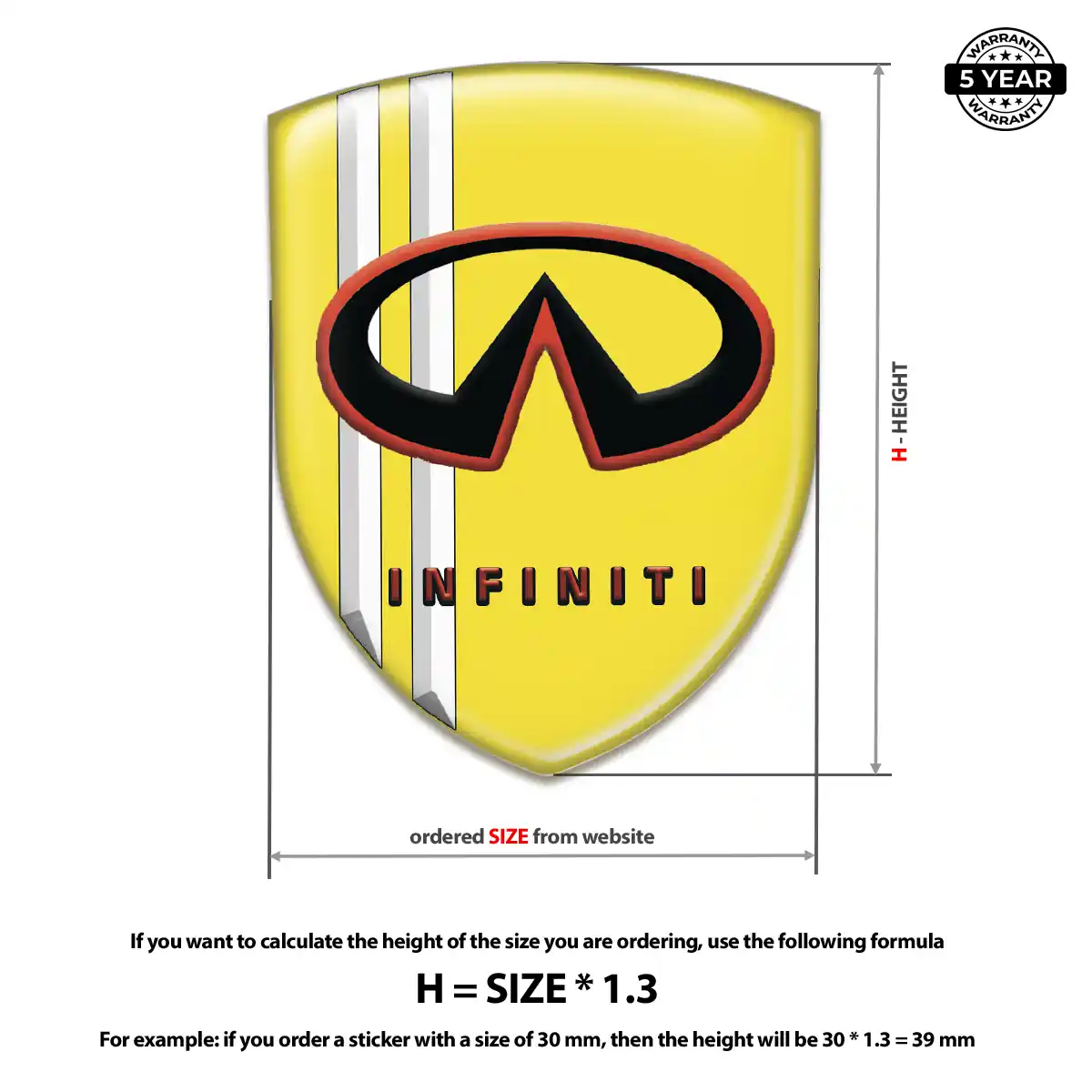 Infiniti 3D Emblem Sticker Elite Finish