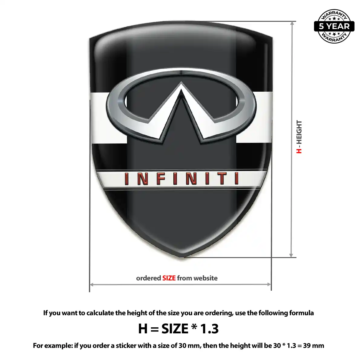 Infiniti 3D Emblem Sticker Exclusive Series