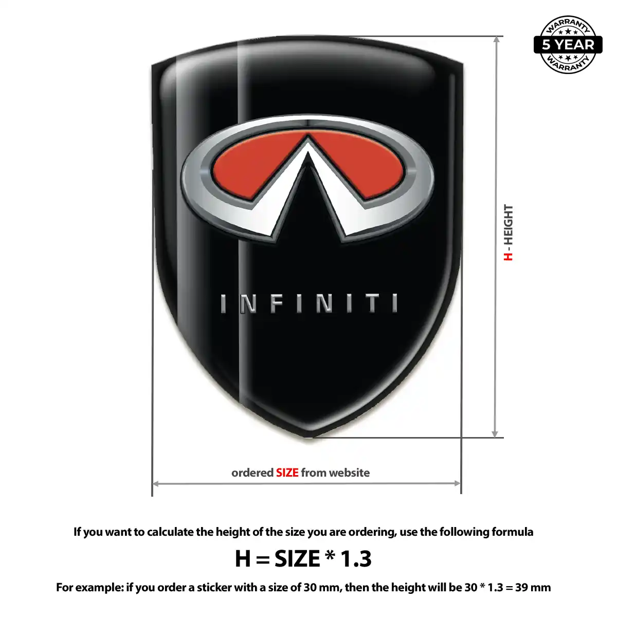 Infiniti 3D Emblem Sticker Noble Edition