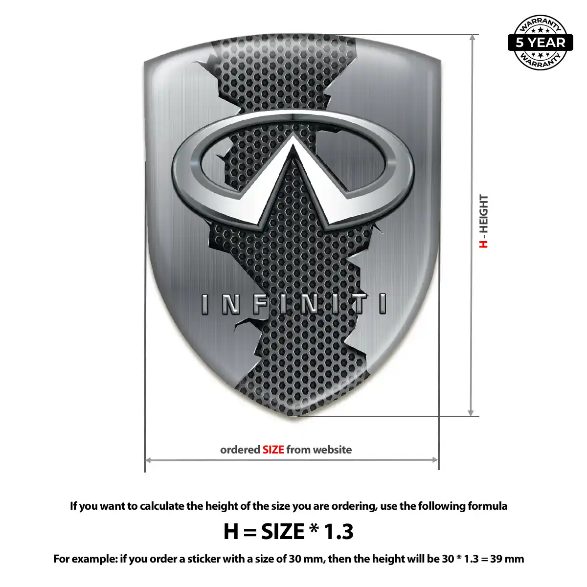 Infiniti 3D Emblem Sticker Opulent Line