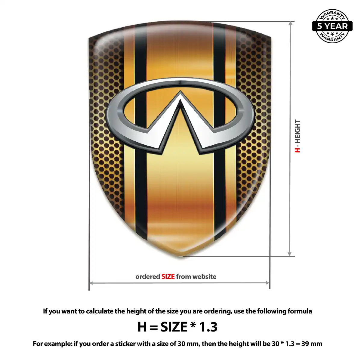 Infiniti 3D Emblem Sticker Performance Style