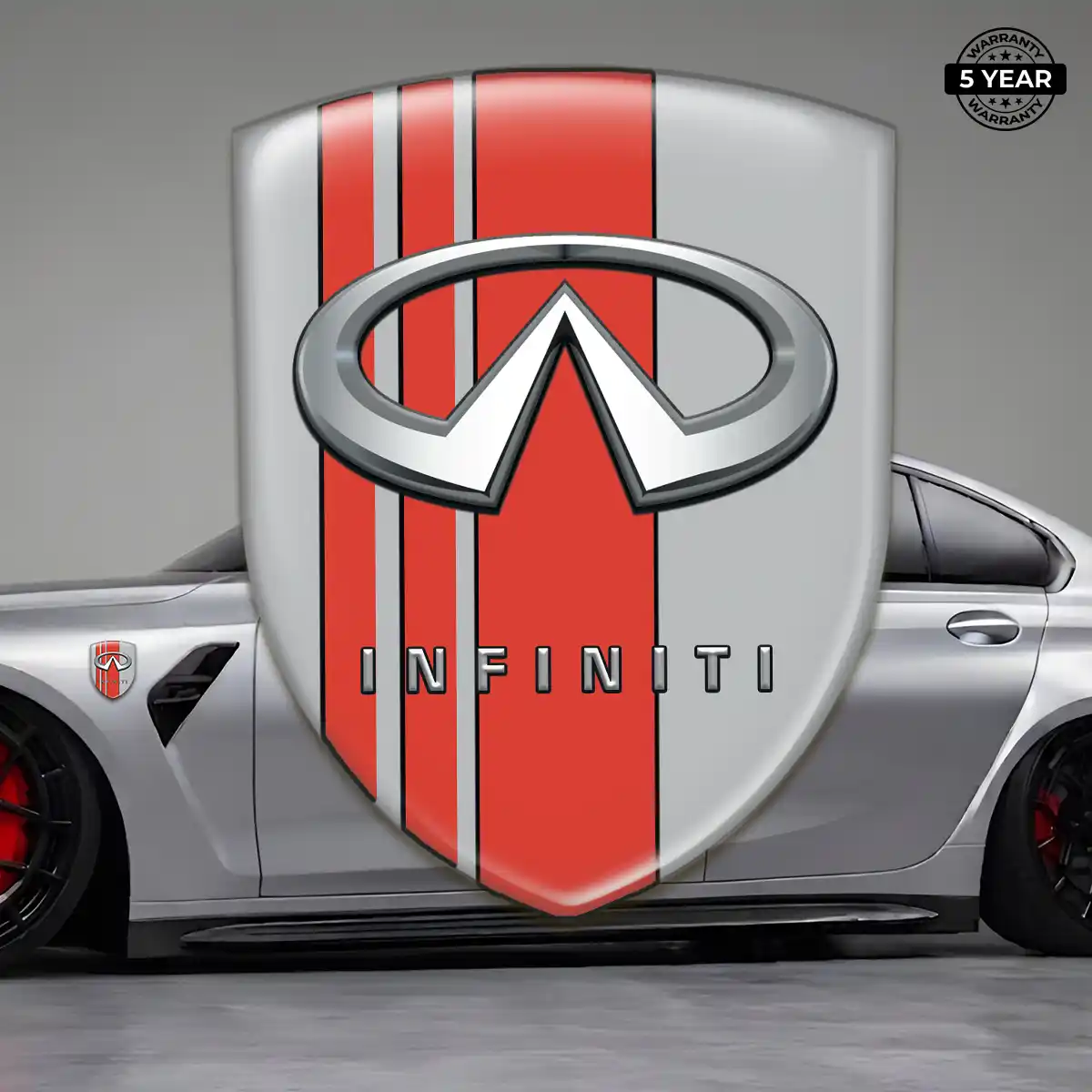Infiniti 3D Emblem Sticker Premium Dome