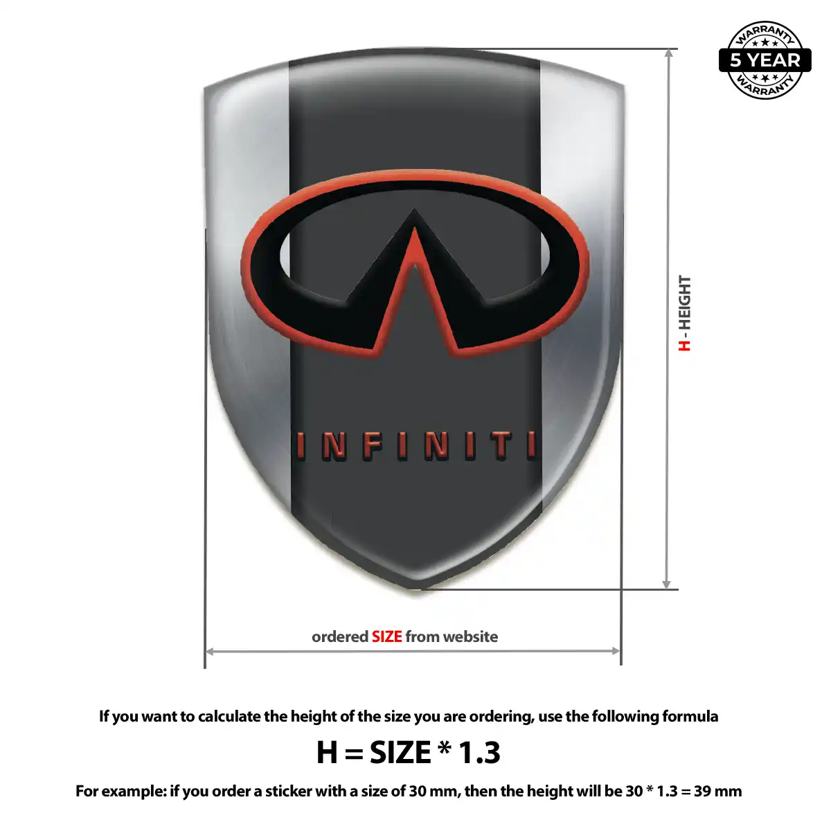 Infiniti 3D Emblem Sticker Prestige Line