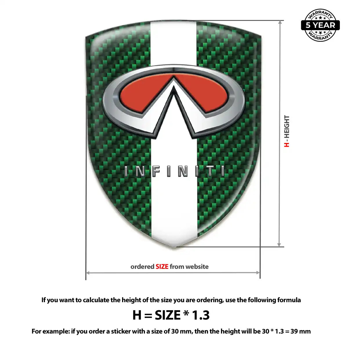 Infiniti 3D Emblem Sticker Prime Quality