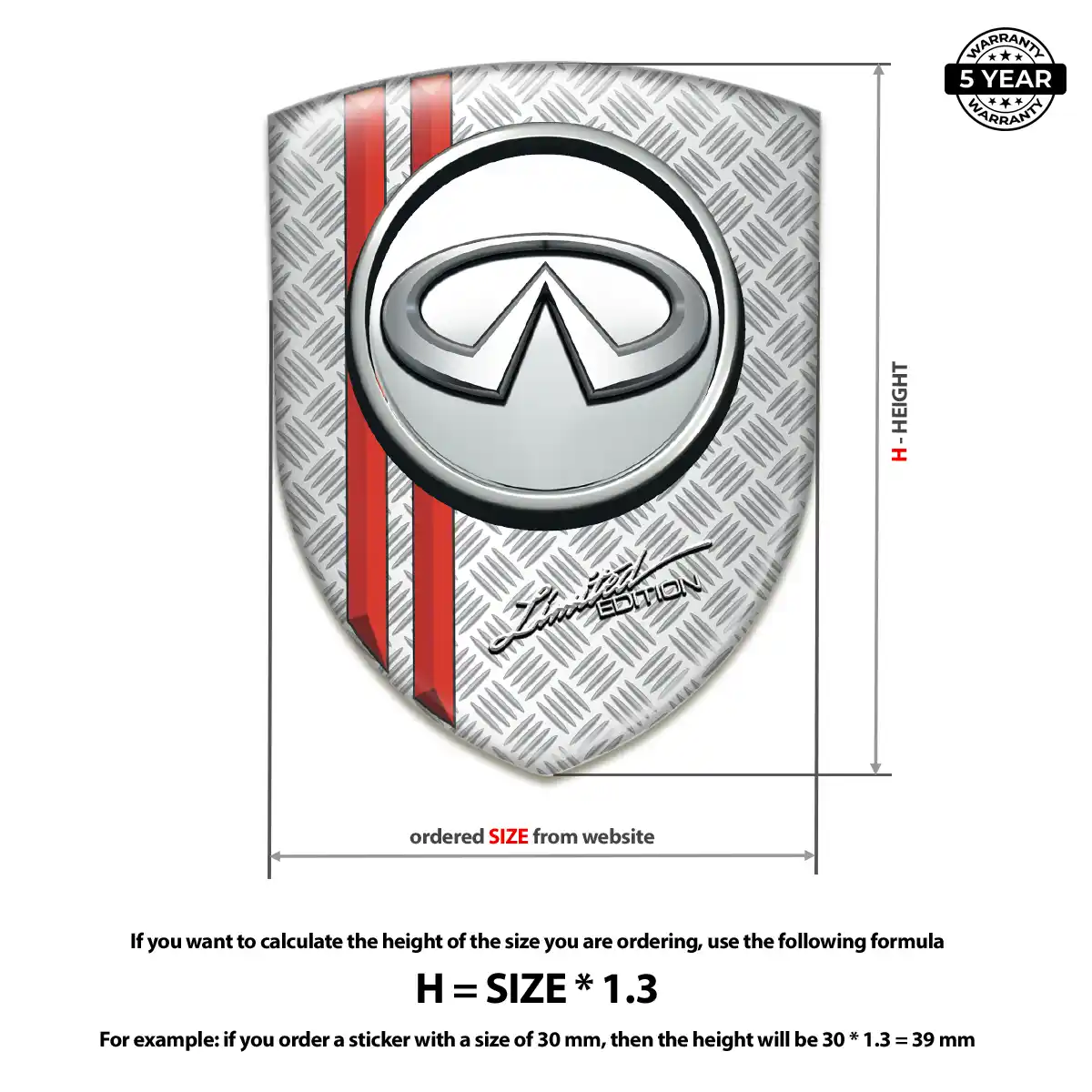 Infiniti 3D Emblem Sticker Refined Design