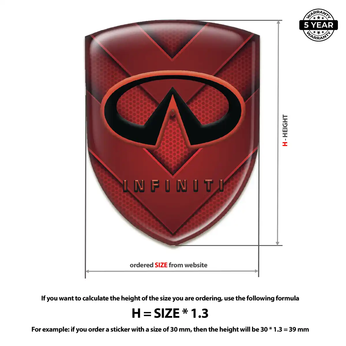 Infiniti 3D Emblem Sticker Sleek Style