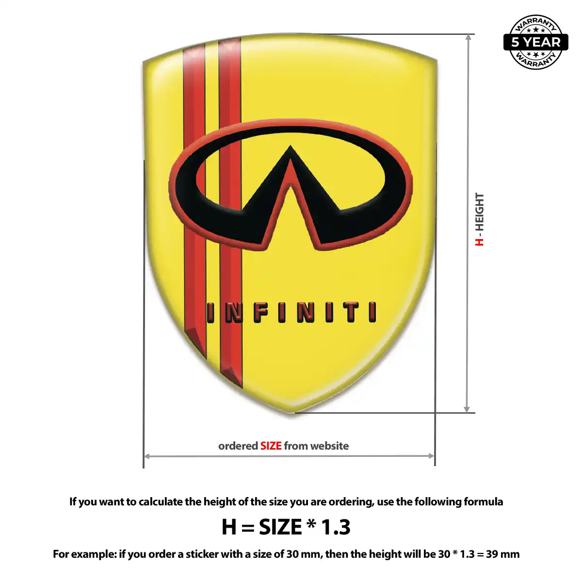 Infiniti 3D Emblem Sticker Street Tuning