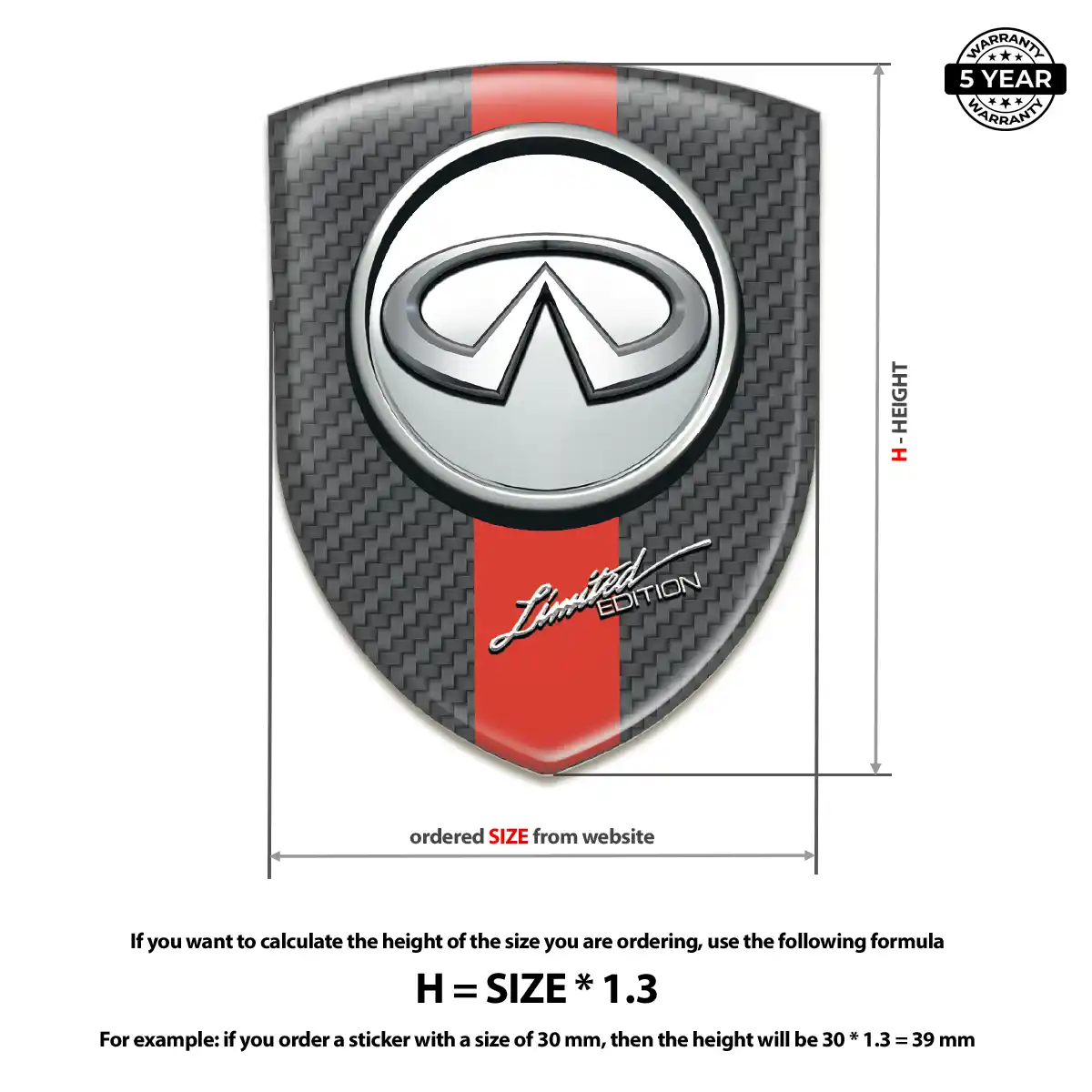 Infiniti 3D Gel Sticker Deluxe Edition