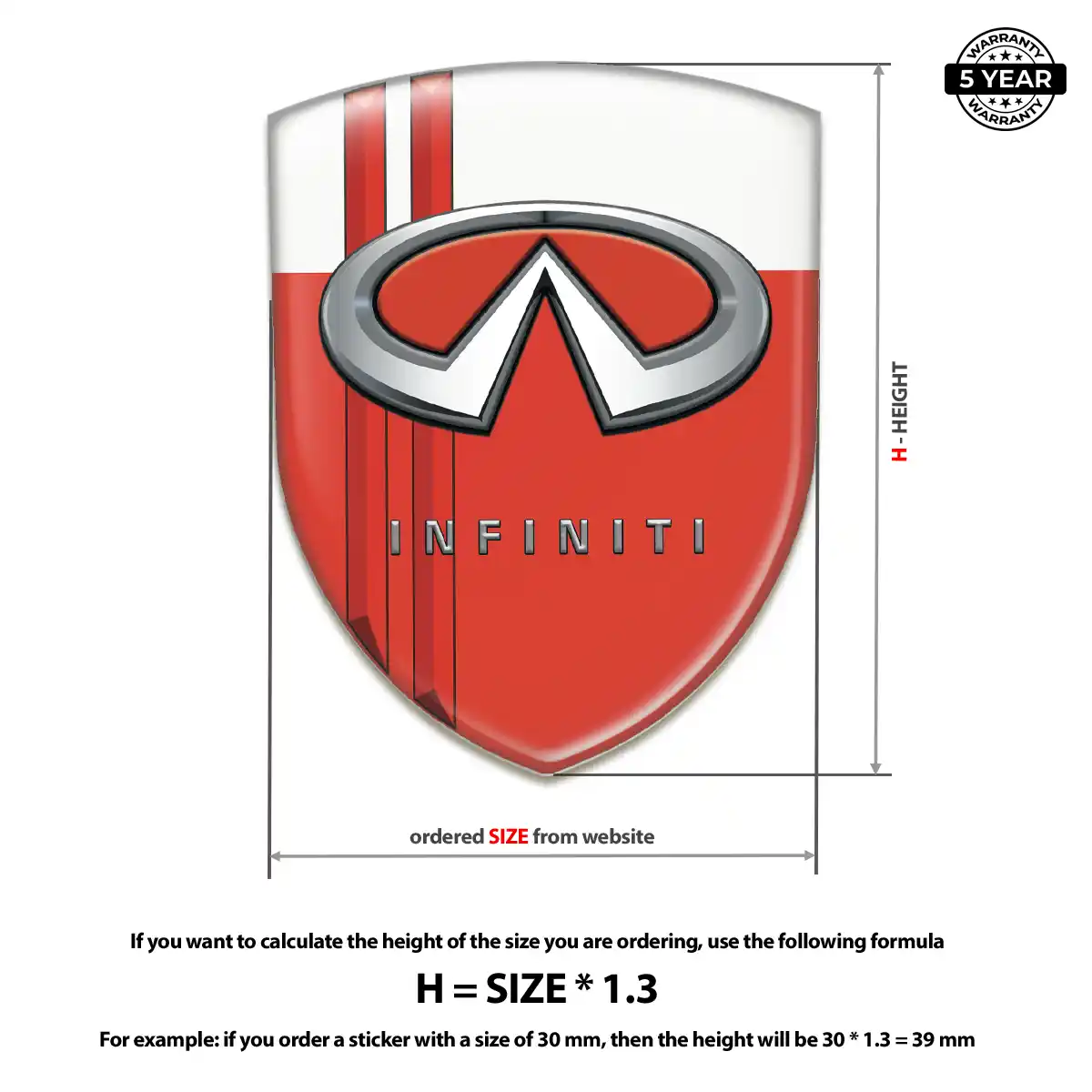 Infiniti 3D Gel Sticker Elite Finish