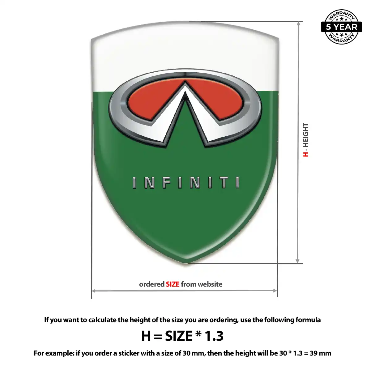 Infiniti 3D Gel Sticker Interior Elegance