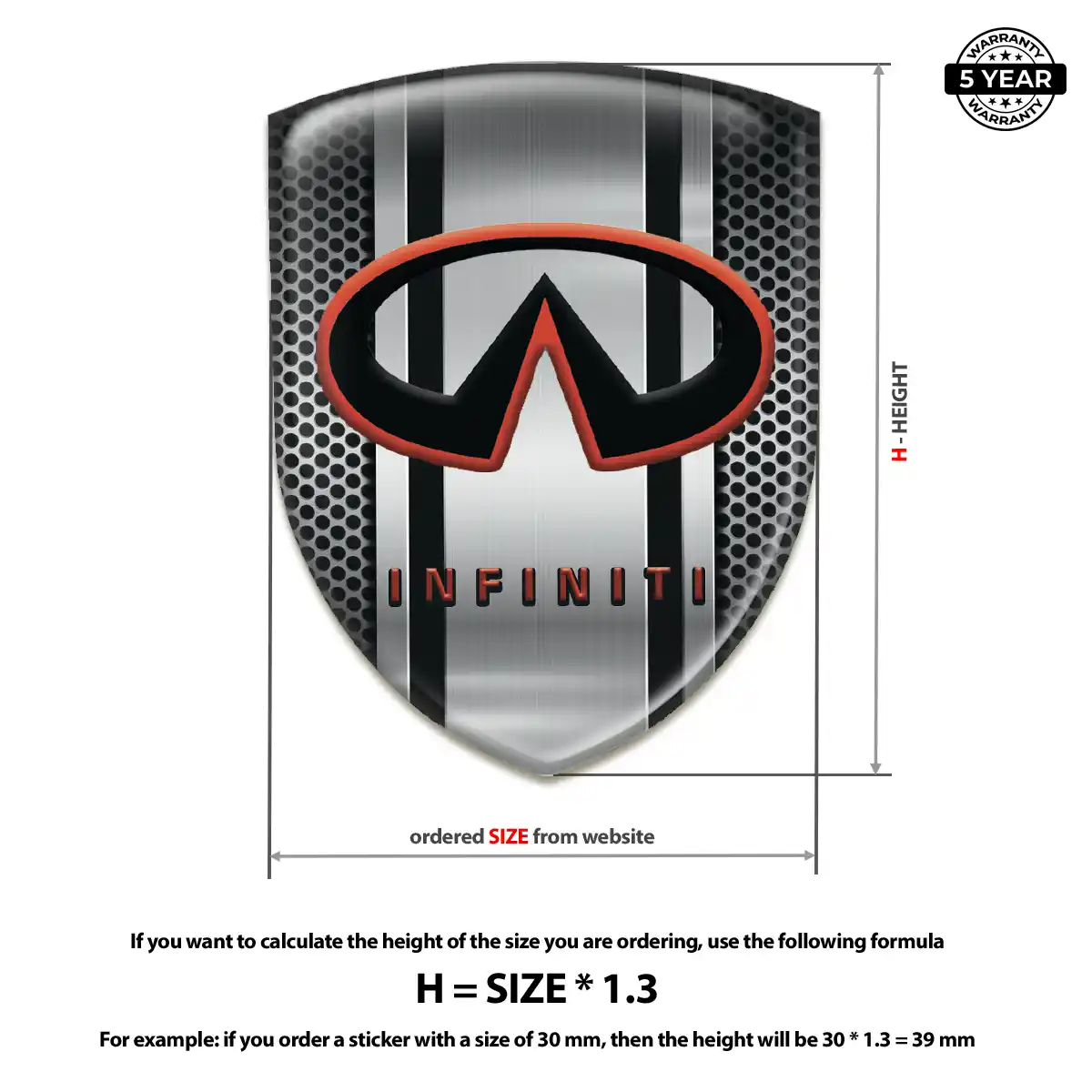 Infiniti 3D Gel Sticker Noble Edition