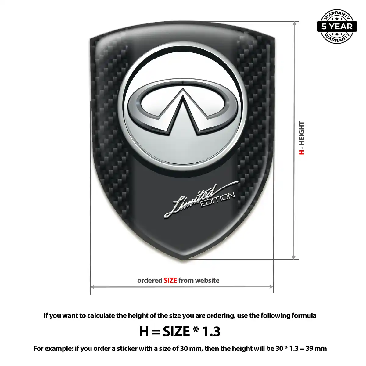 Infiniti 3D Gel Sticker Prestige Line