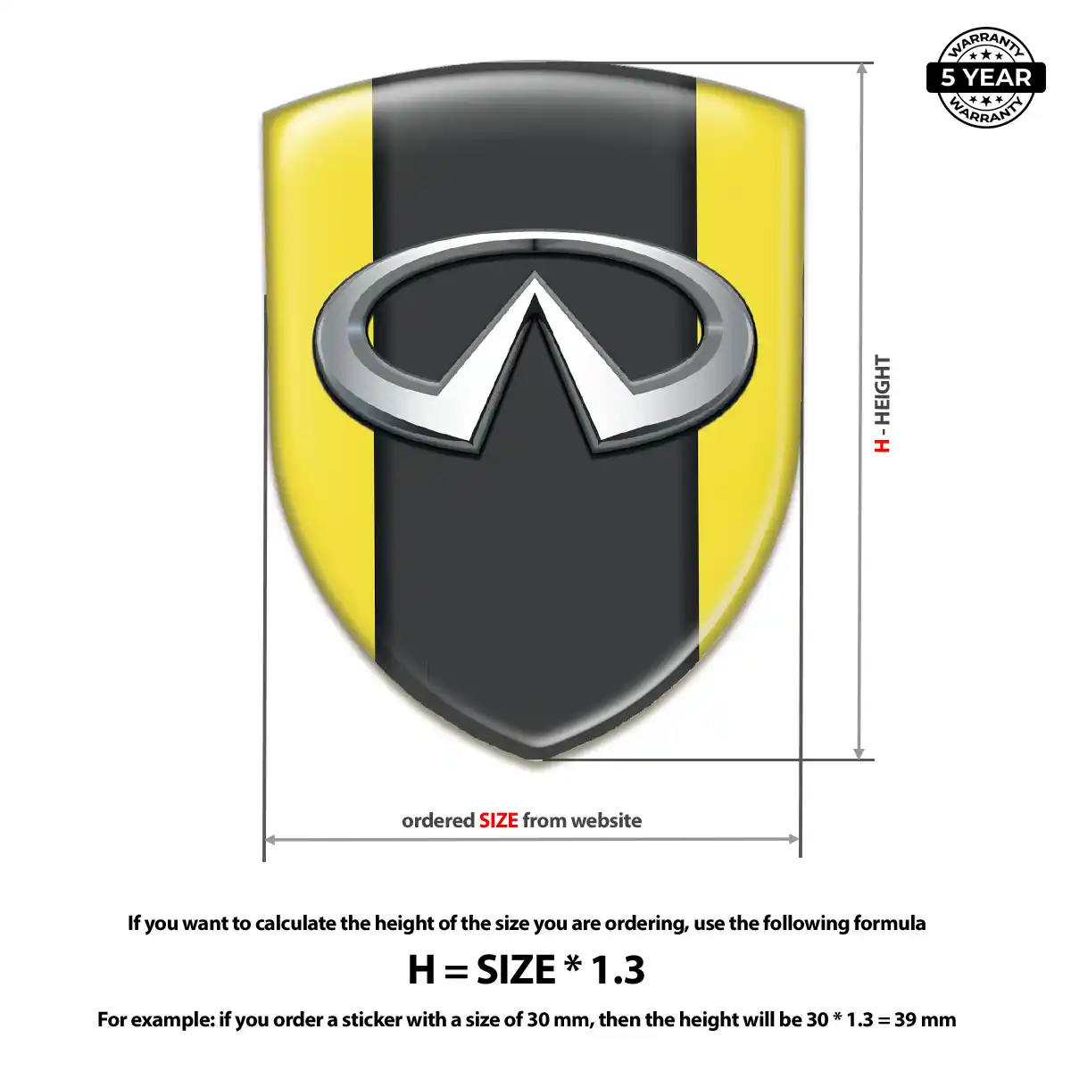 Infiniti 3D Gel Sticker Signature Grade