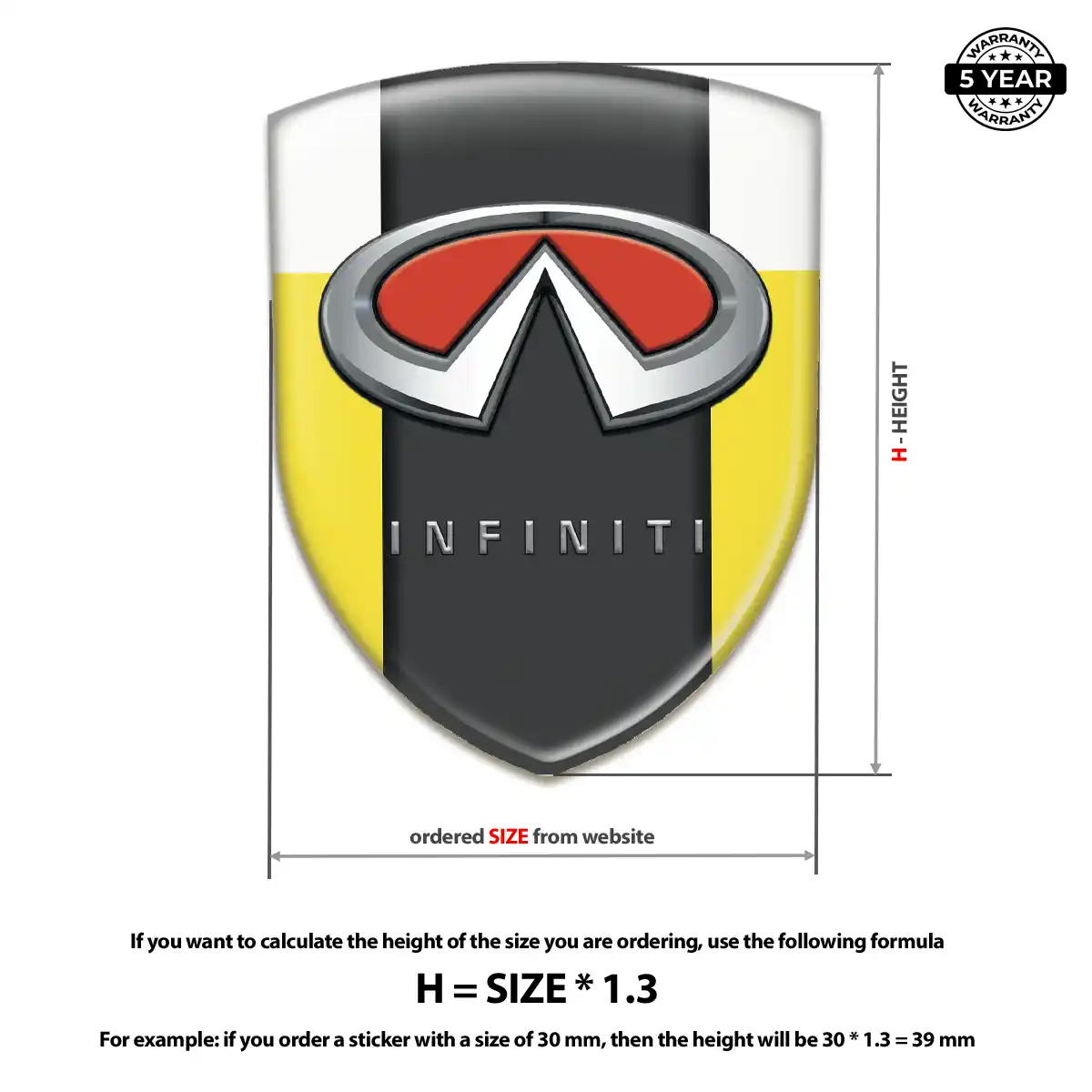 Infiniti 3D Gel Sticker Sport Tuning