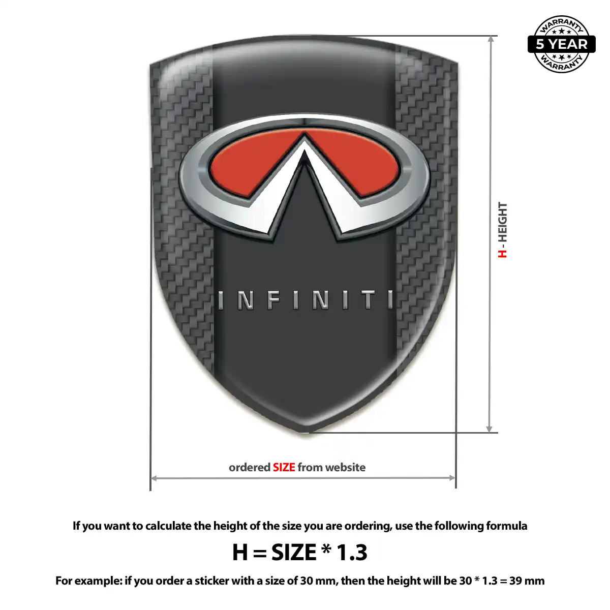 Infiniti 3D Logo Sticker Deluxe Edition