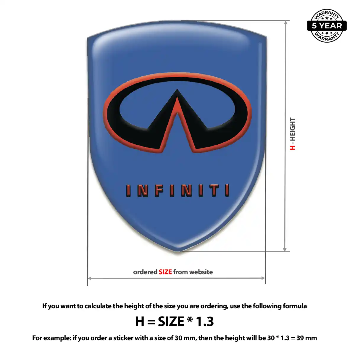 Infiniti 3D Logo Sticker Elite Finish