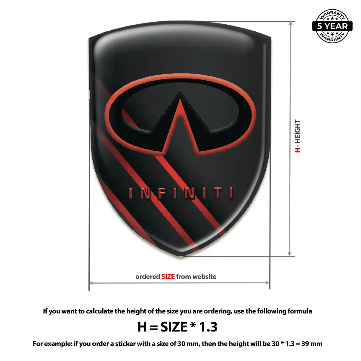 Infiniti 3D Logo Sticker Exclusive Series